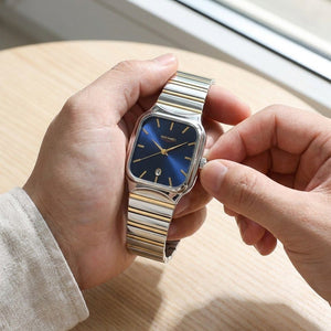 Modern Minimalist Deep Blue Two-Tone - View 2