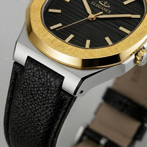 Nautilus Gold Bezel Textured Leather - View 2