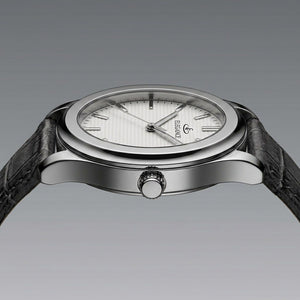 Nautilus Slate Grey Embossed Leather - View 2