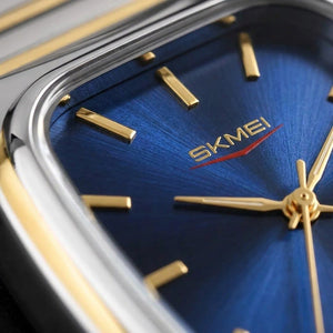 Modern Minimalist Deep Blue Two-Tone - View 3