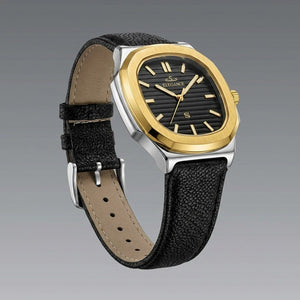 Nautilus Gold Bezel Textured Leather - View 4