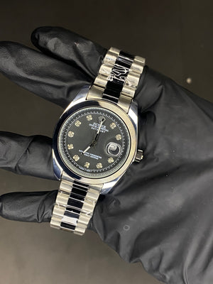 Datejust — Black Diamond Dial & Two-Tone Bracelet - View 5