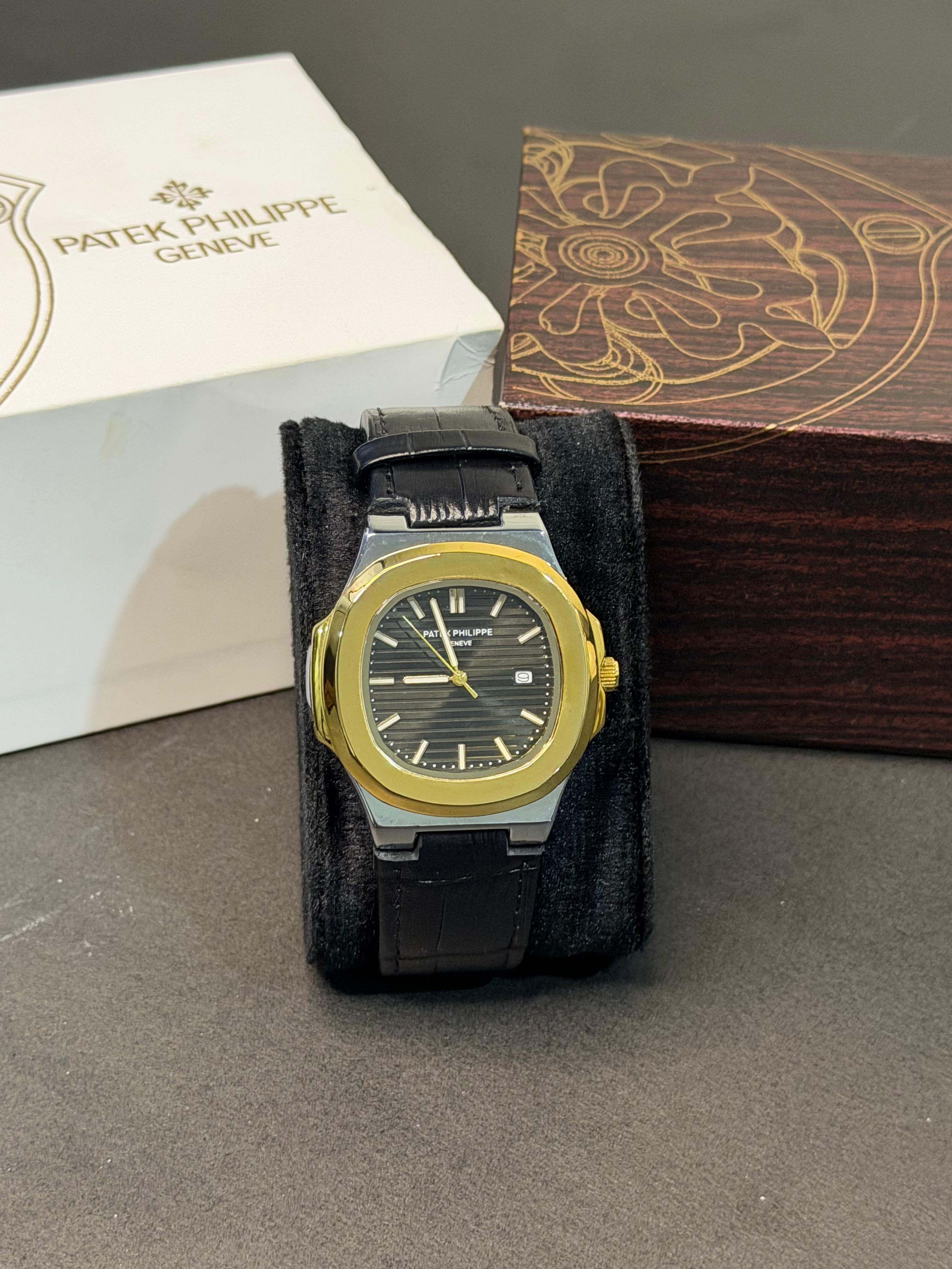 Patek Philippe Nautilus – Two-Tone Gold & Leather