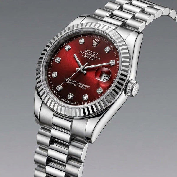 Datejust — Crimson Red & Steel - alternate view