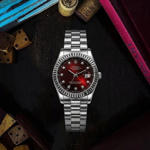 Datejust — Crimson Red & Steel - View 4