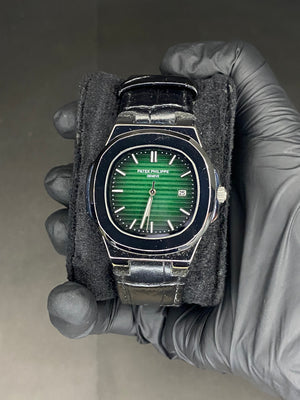 Nautilus — Olive Green & Leather - View 2