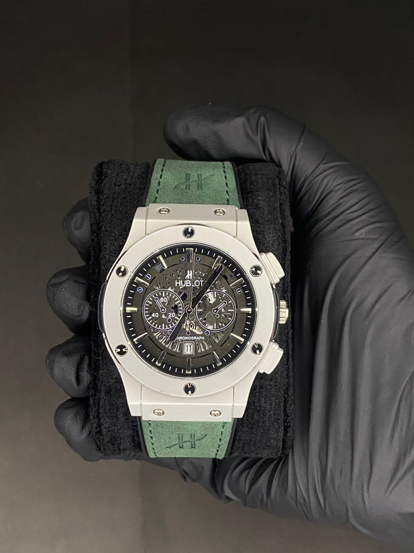 Aerofusion Chrono — Olive Green Skeleton - alternate view