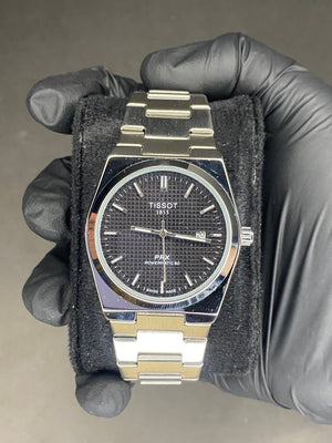 Textured PRX — Black Tissot & Steel - View 2