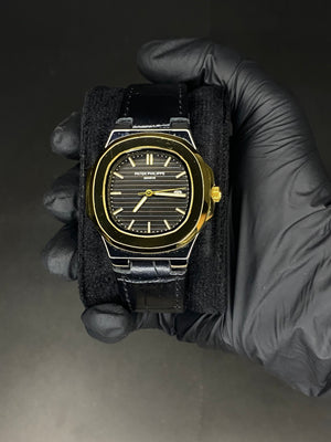 Nautilus — Two-Tone Gold & Leather - View 2