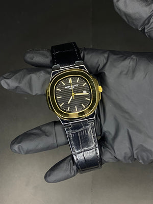 Nautilus — Two-Tone Gold & Leather - View 5