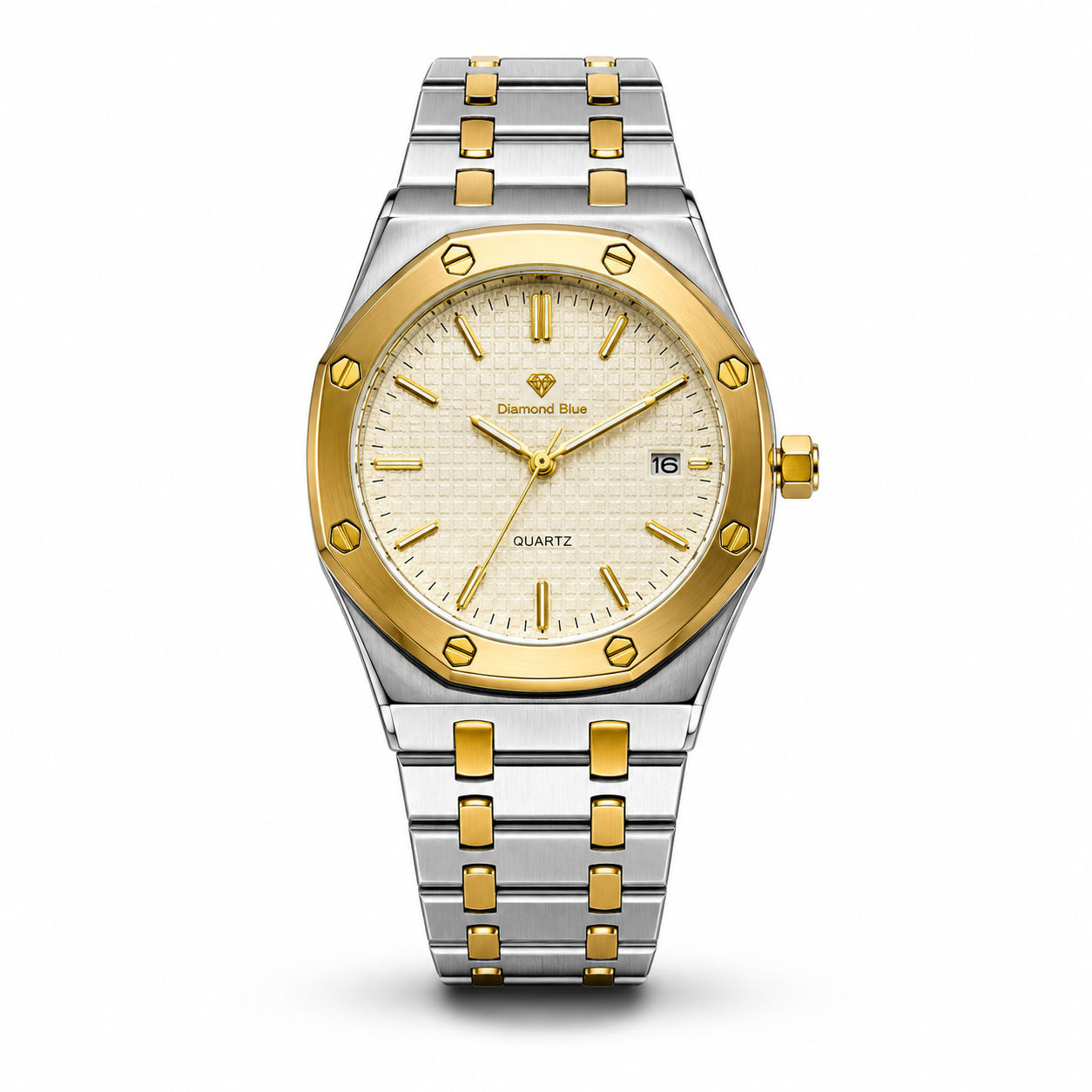 Diamond Blue Royal Oak Two-Tone Edition (White Tapisserie Dial)