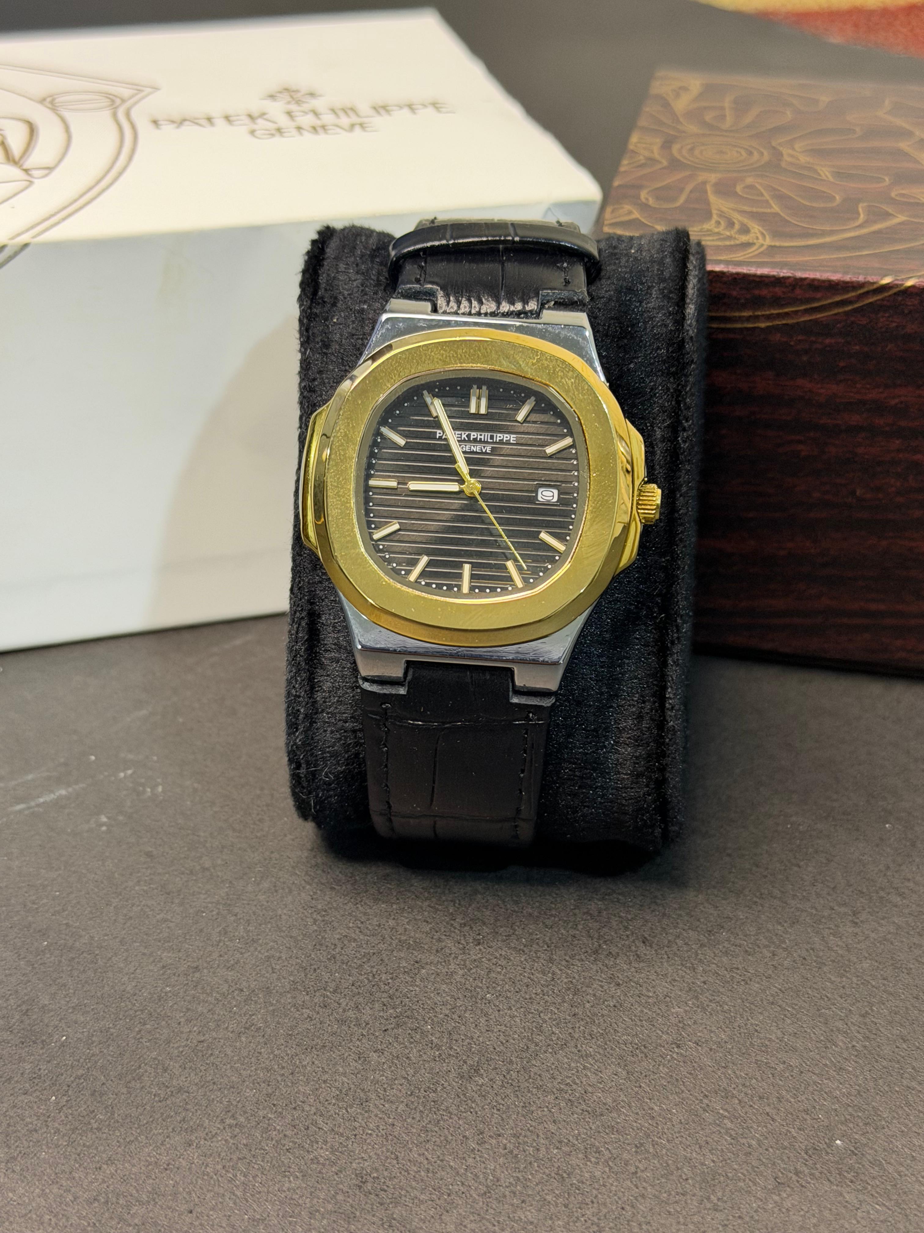 Patek Philippe Nautilus – Two-Tone Gold & Leather