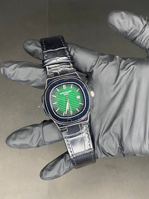 Nautilus — Olive Green & Leather - View 5