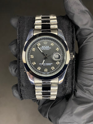 Datejust — Black Diamond Dial & Two-Tone Bracelet - View 2