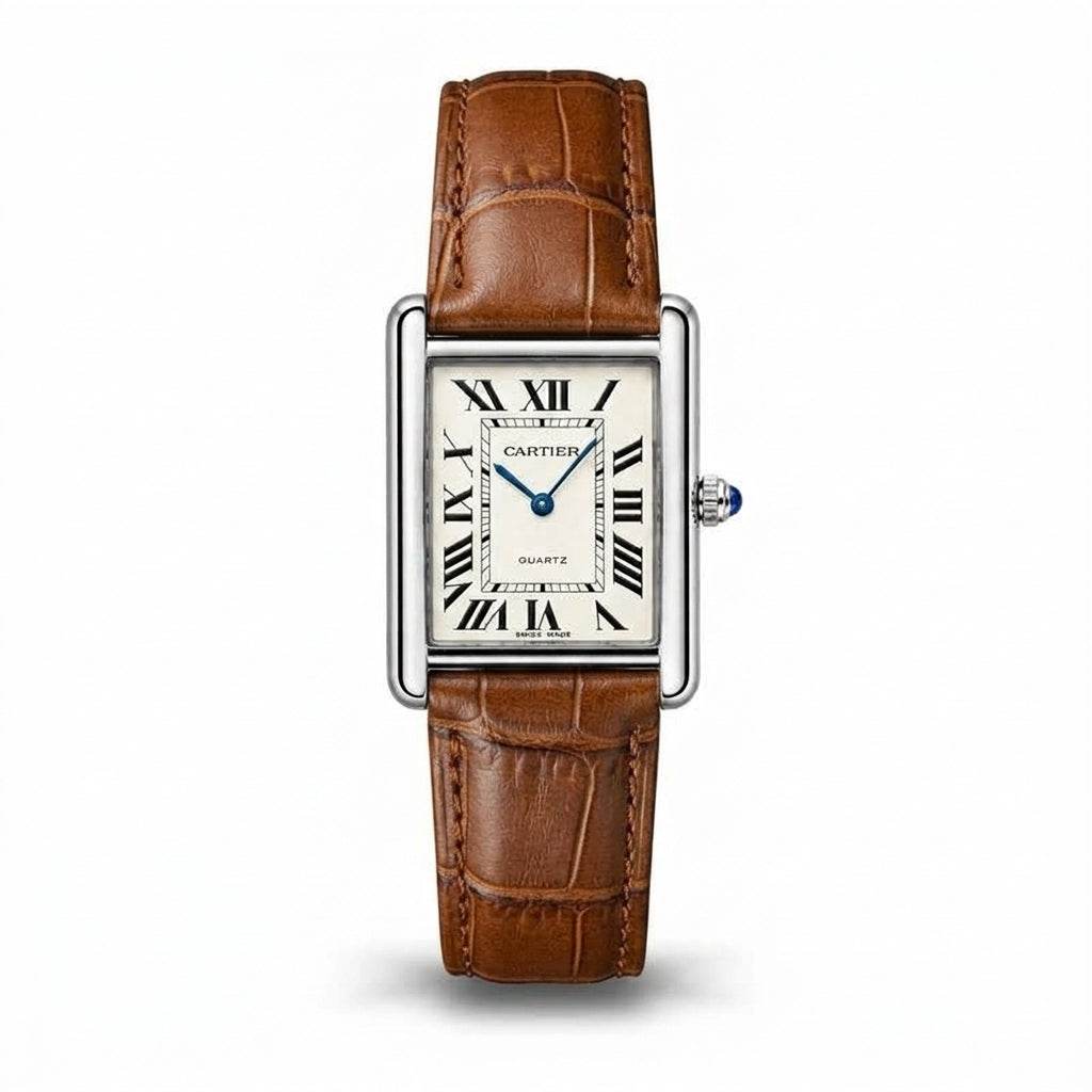 Cartier Master Tank – Brown with White Dial