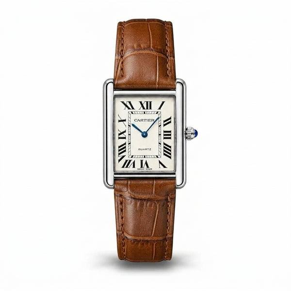 Cartier Master Tank – Brown with White Dial