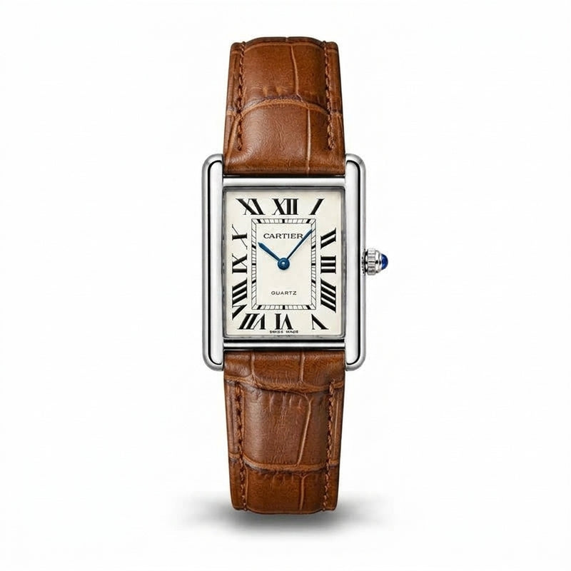 Cartier Master Tank – Brown with White Dial hover