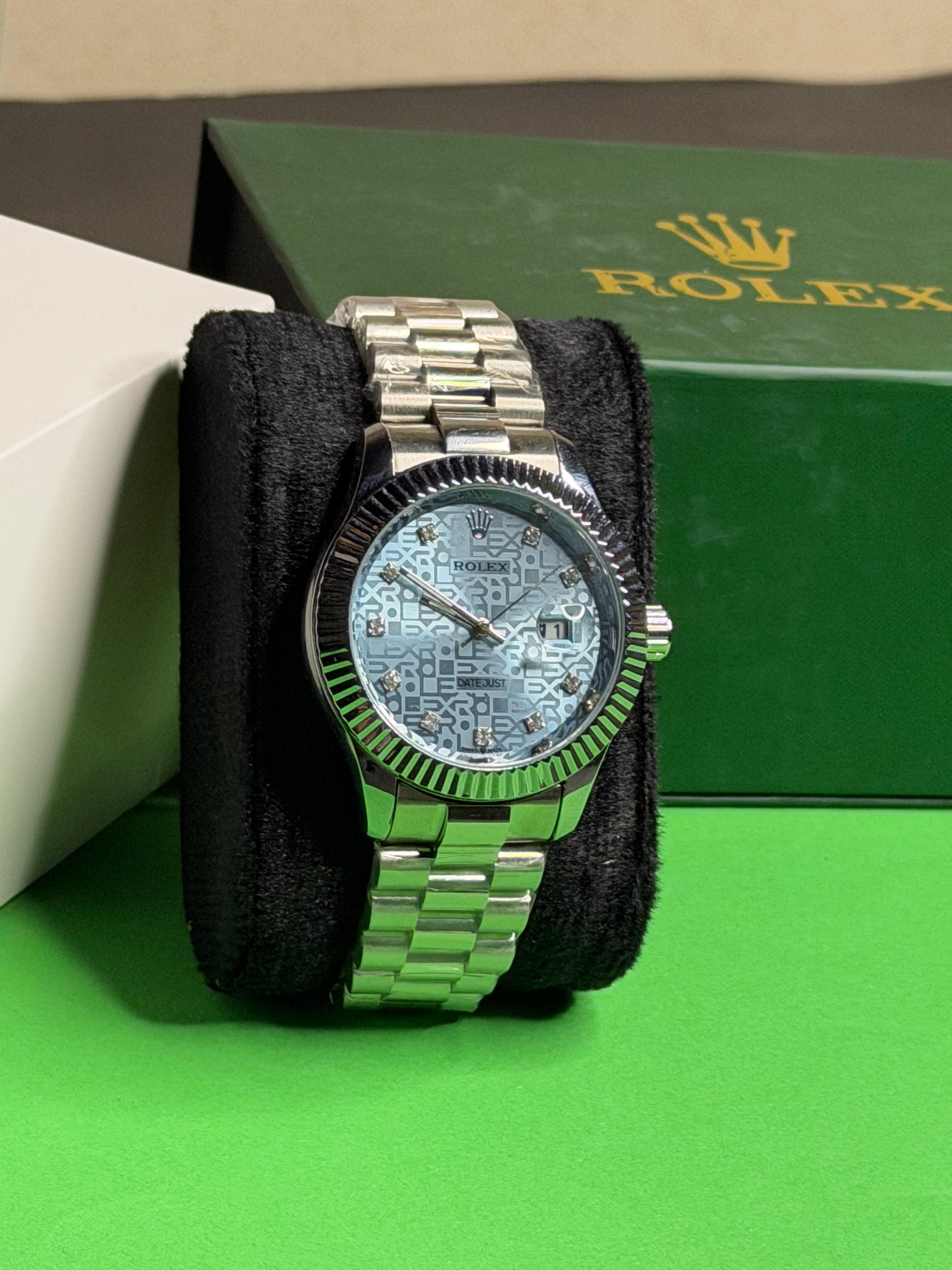 Rolex Datejust "Ice Blue Jubilee Motif" Diamond Dial Stainless Steel