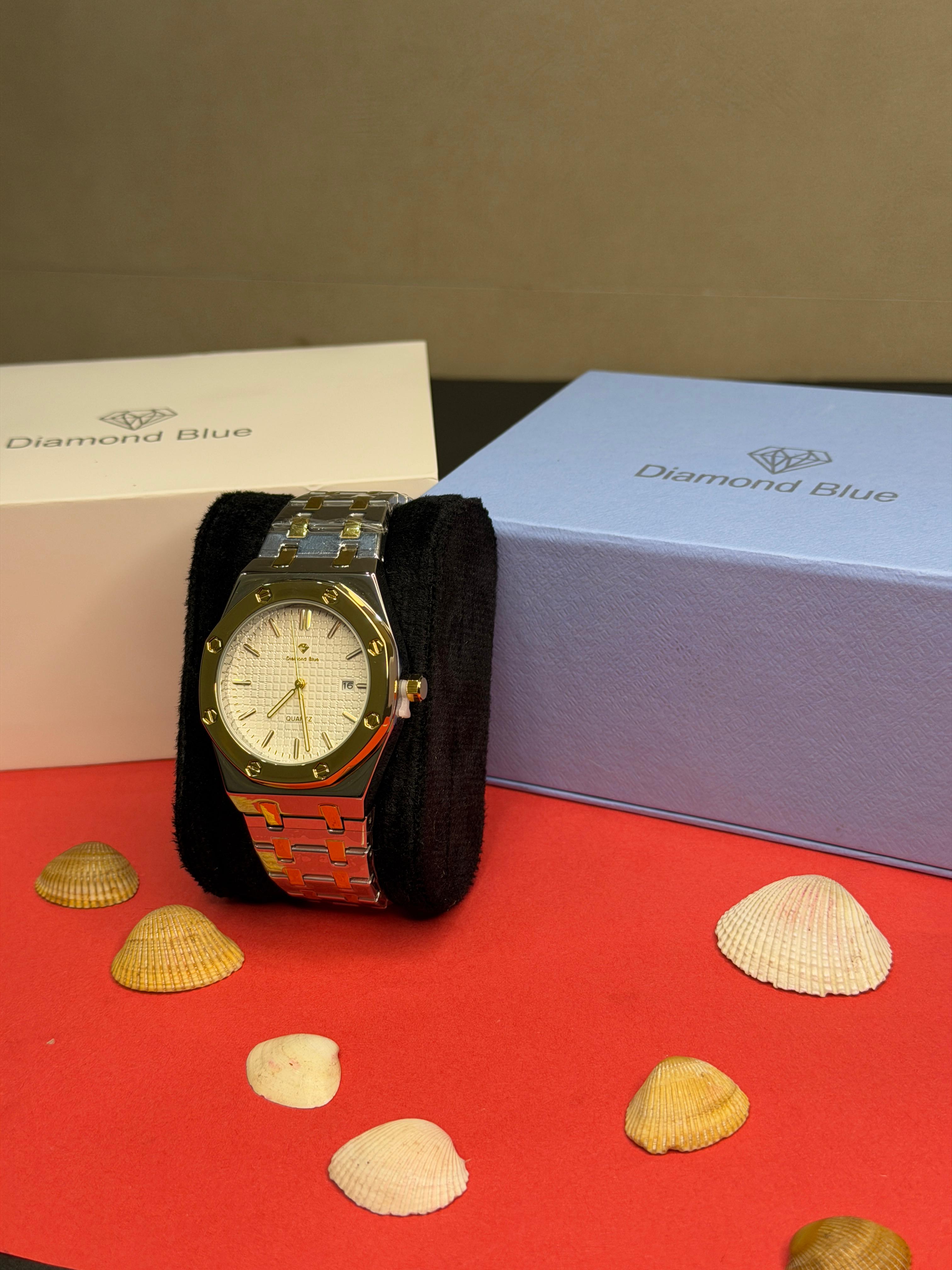 Diamond Blue Royal Oak Two-Tone Edition (White Tapisserie Dial)