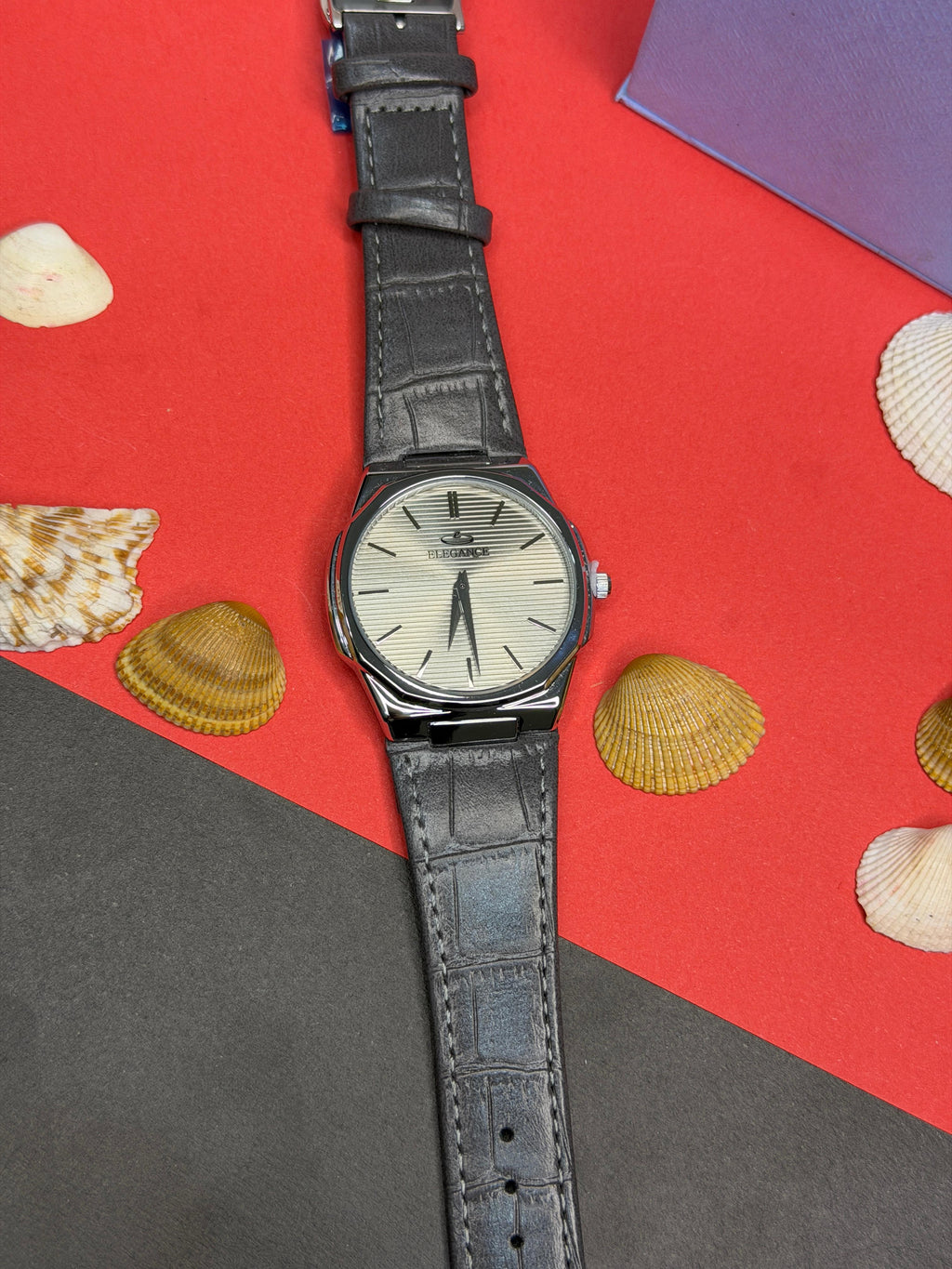 Elegance Nautilus Slate Grey Embossed Leather Edition