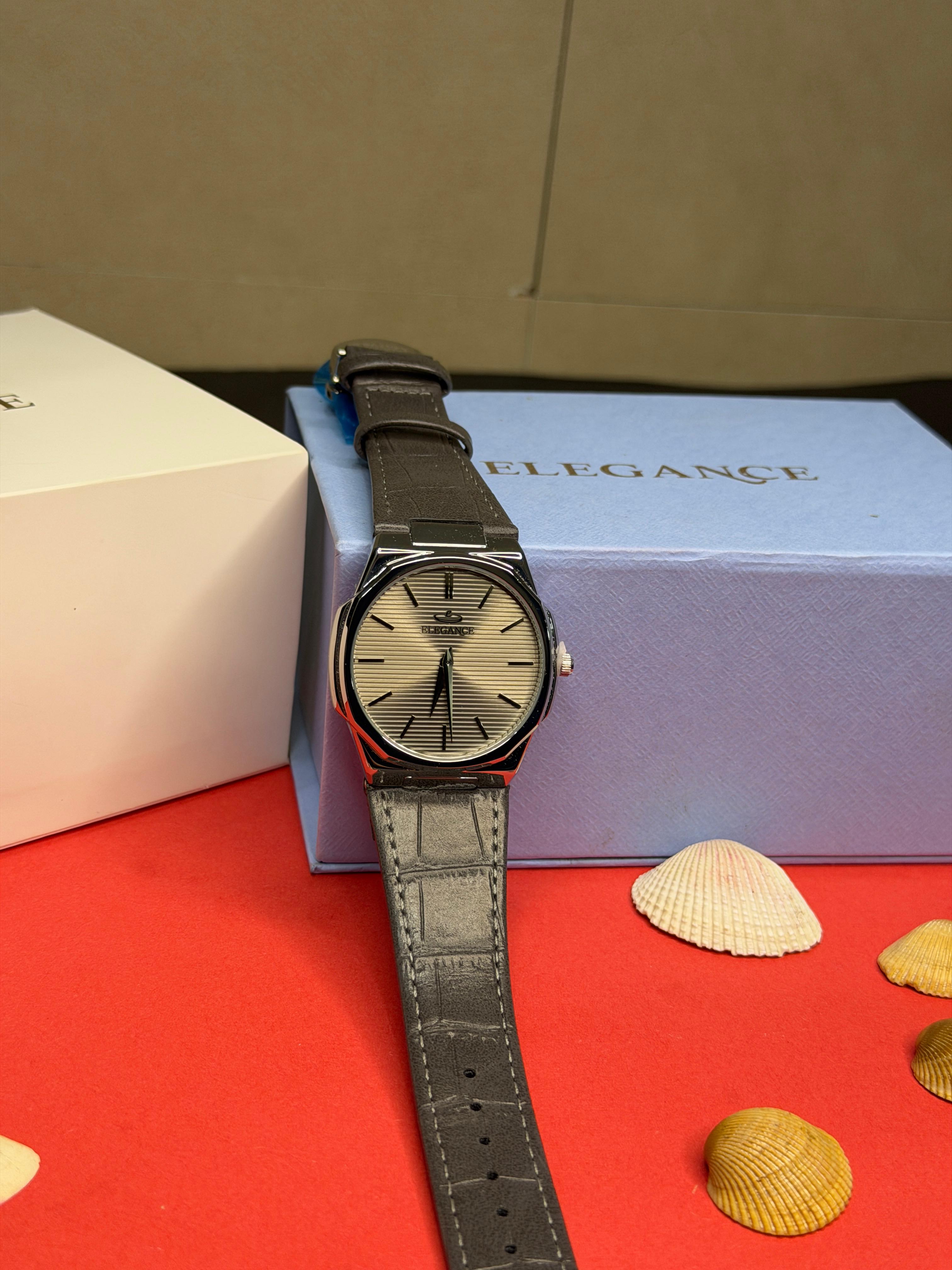 Elegance Nautilus Slate Grey Embossed Leather Edition