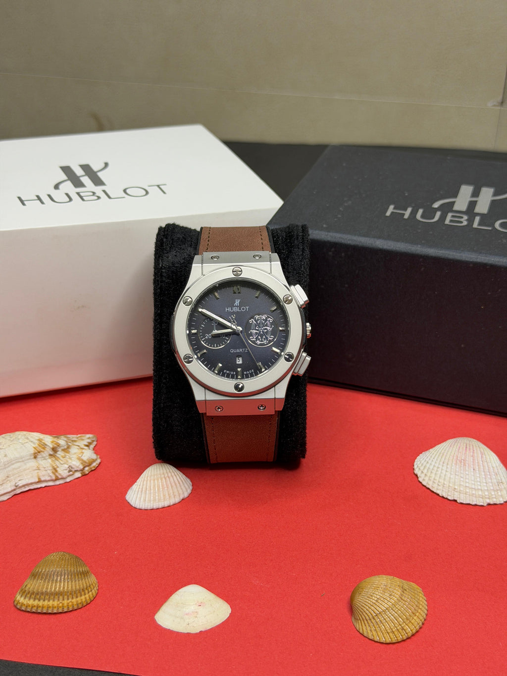 Hublot Classic Fusion Chronograph Matte Black Dial (Brown Leather Strap)