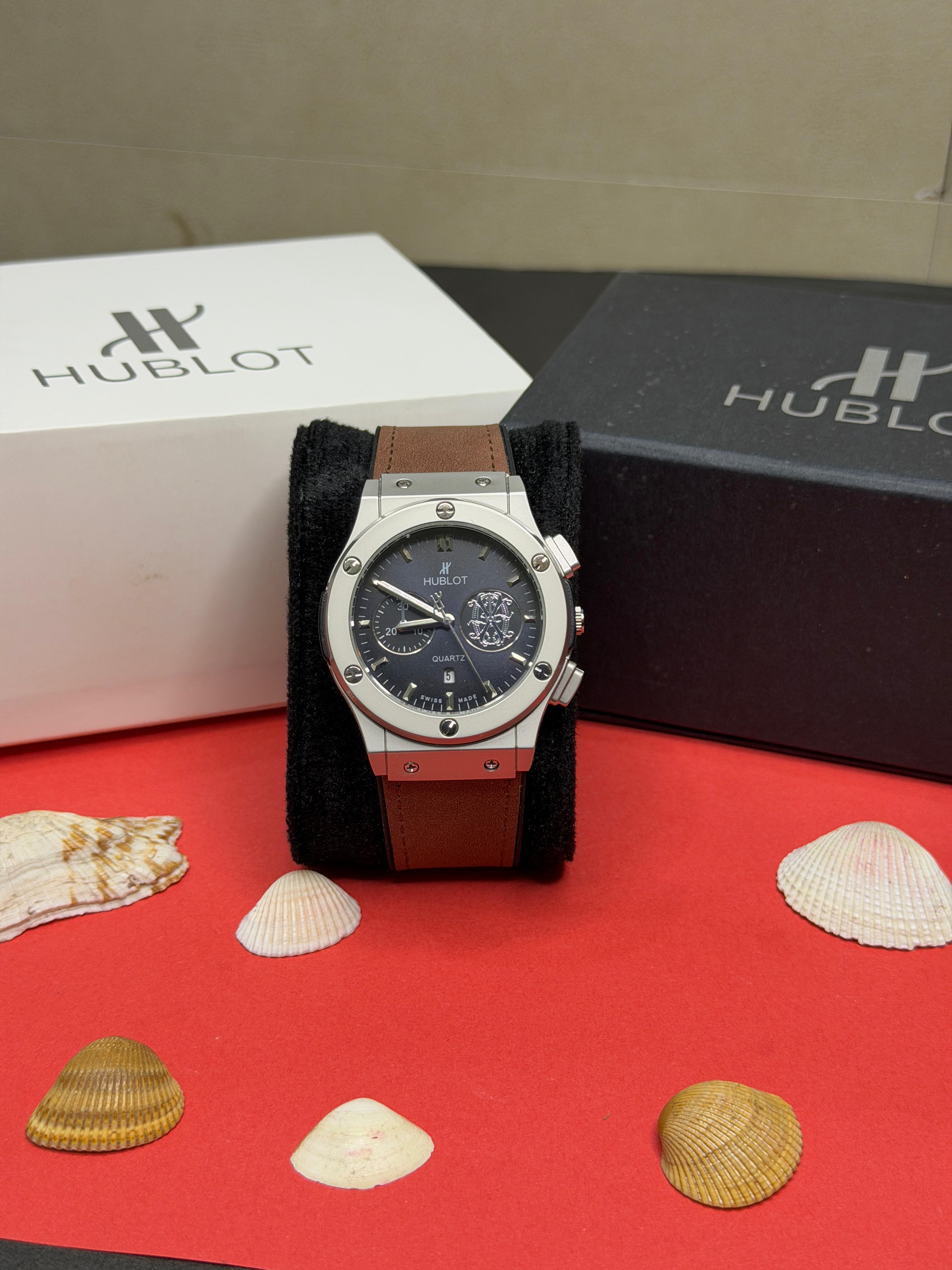 Hublot Classic Fusion Chronograph Matte Black Dial (Brown Leather Strap)