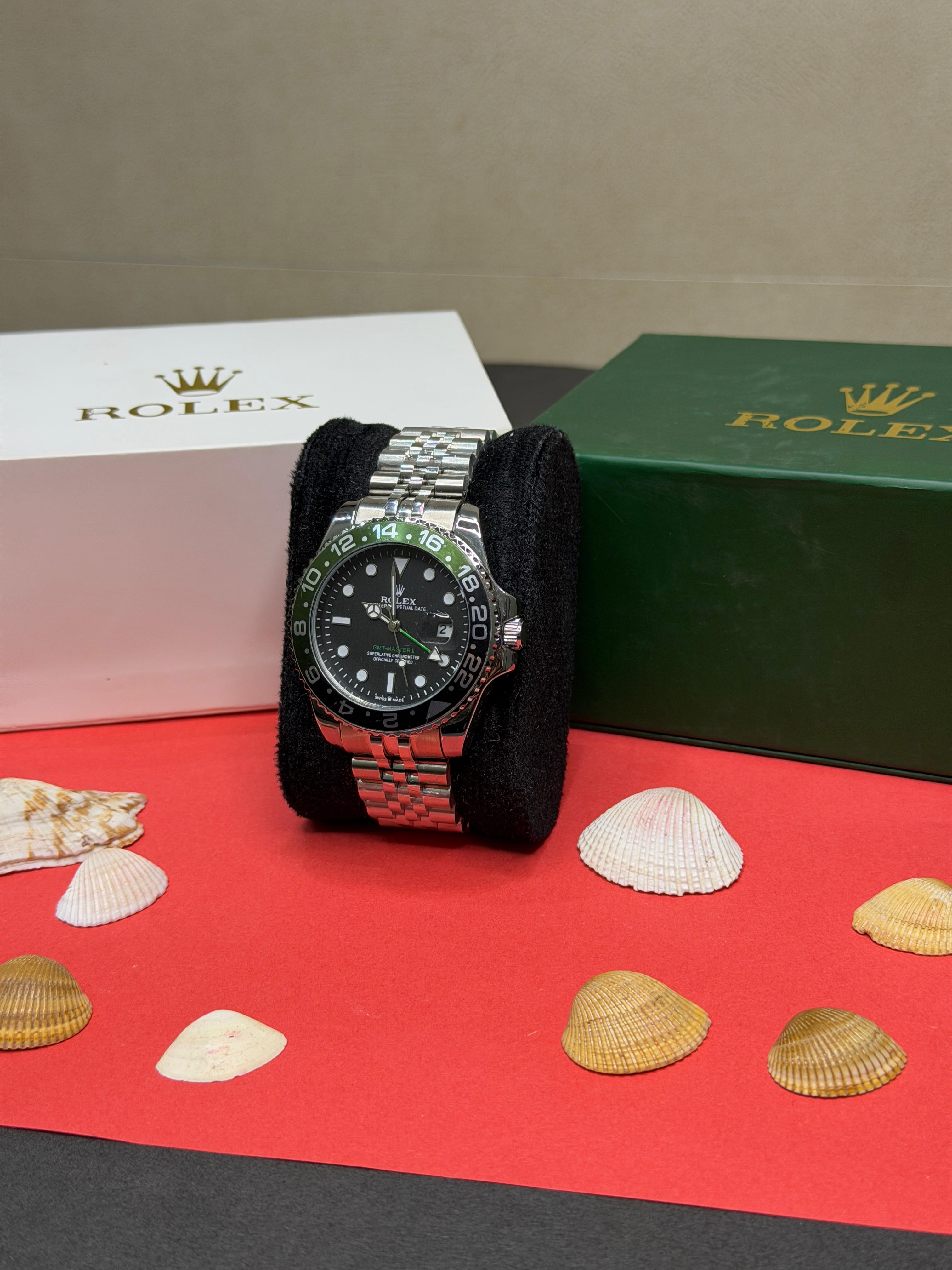 Rolex GMT-Master II "Sprite" (Destro / Left-Handed Green & Black Bezel)