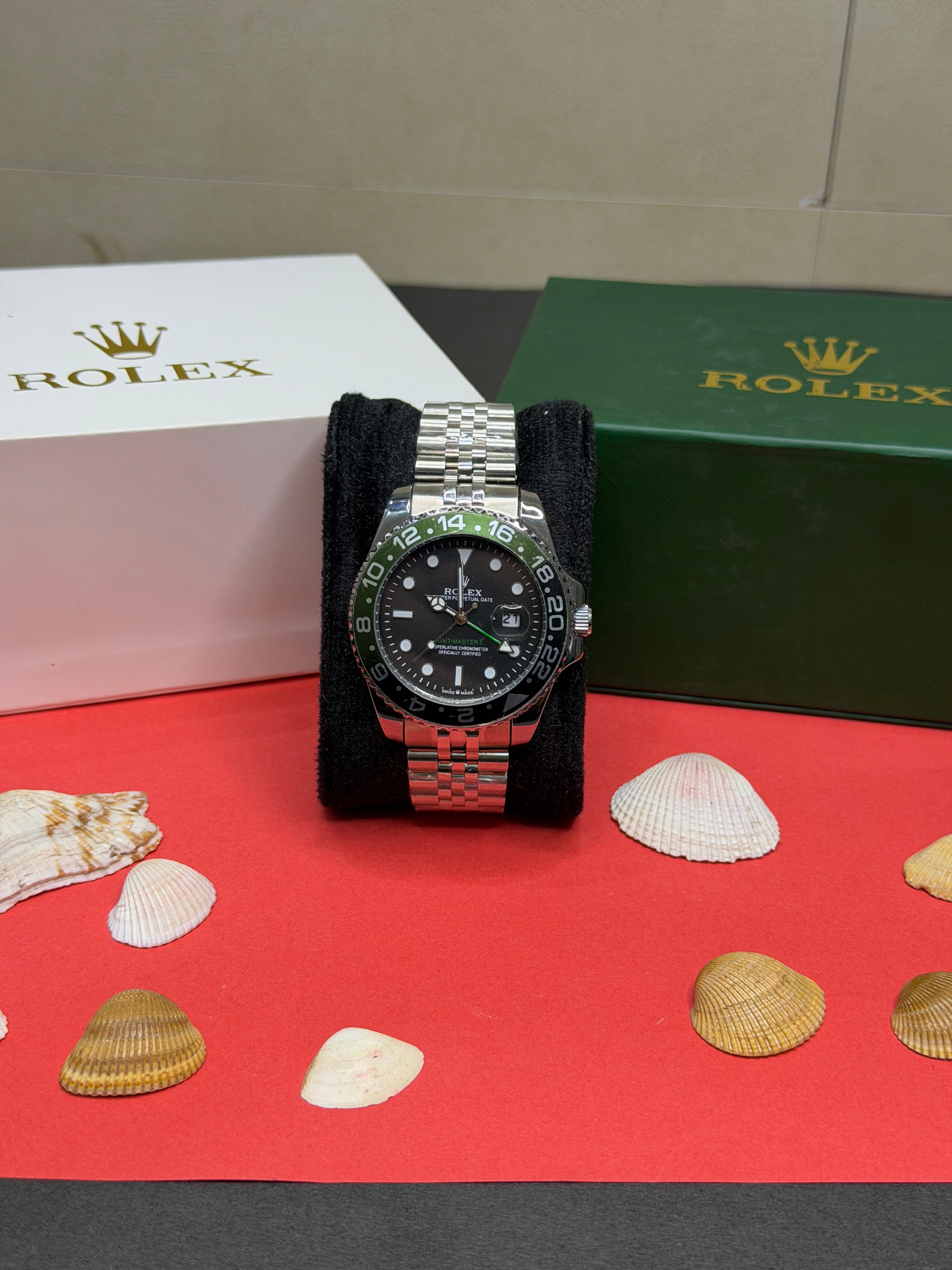 Rolex GMT-Master II "Sprite" (Destro / Left-Handed Green & Black Bezel)