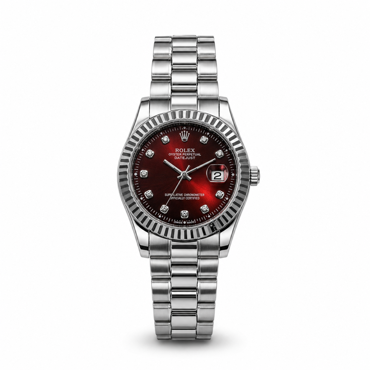 Rolex Datejust – Crimson Red & Steel