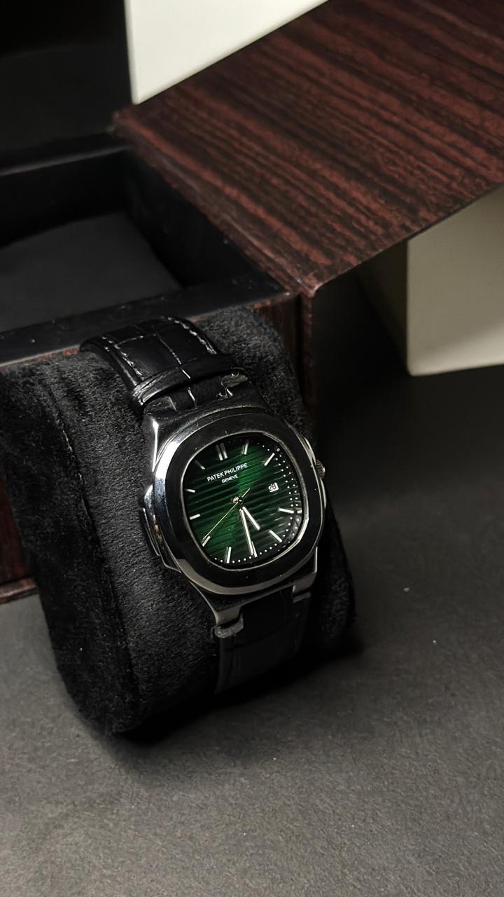 Patek Philippe Nautilus - Olive Green & Leather