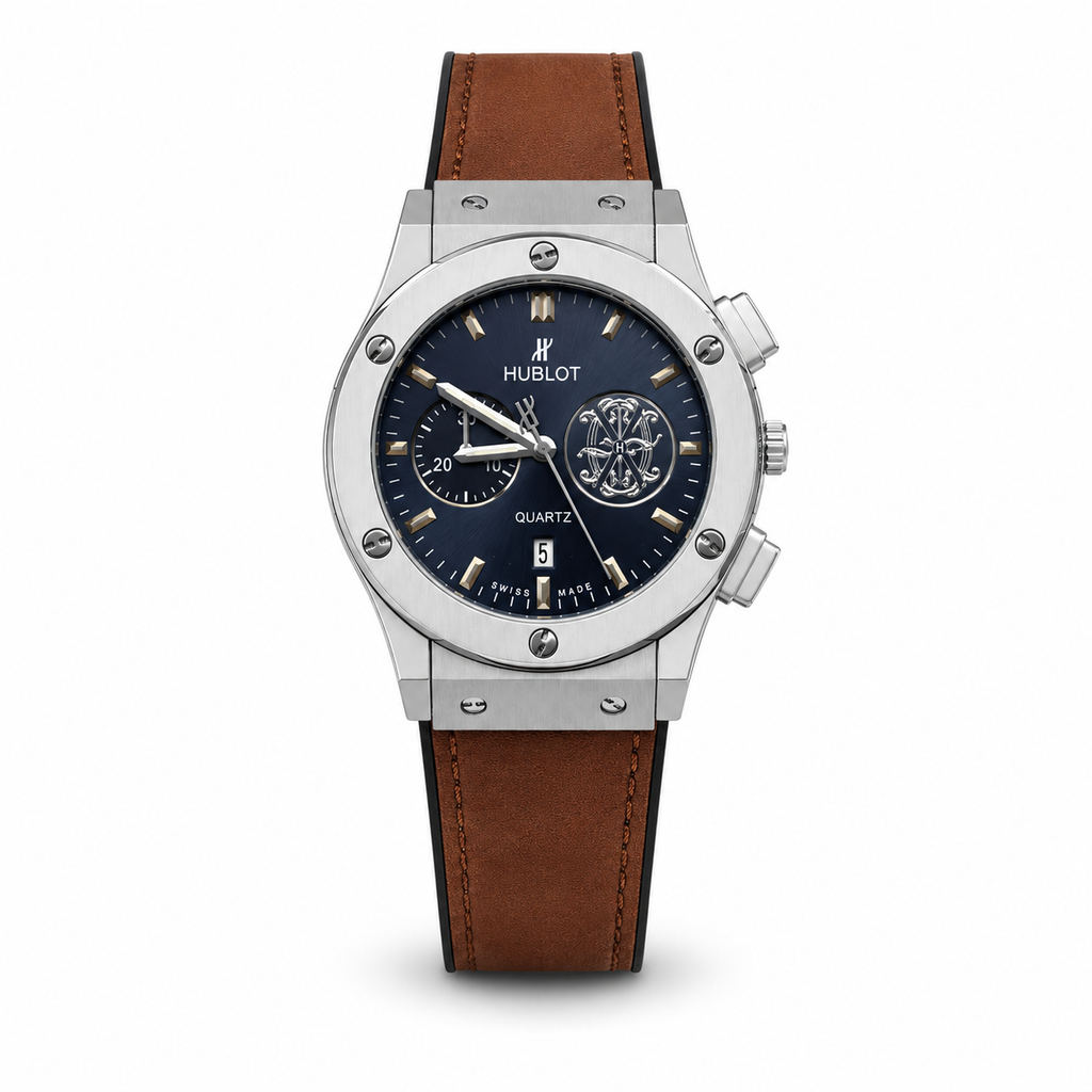 Hublot Classic Fusion Chronograph Matte Black Dial (Brown Leather Strap)